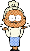 Cartoon glückliche alte Frau png