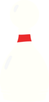 quille de bowling de dessin animé de style plat couleur png