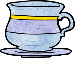 taza de té vieja de dibujos animados png