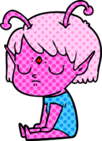 Cartoon Alien-Mädchen png