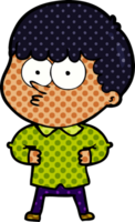 niño curioso de dibujos animados png