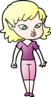 chica elfo de dibujos animados bonita png