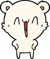 dibujos animados de oso polar feliz png