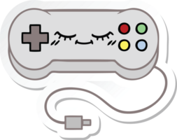 sticker of a cute cartoon game controller png