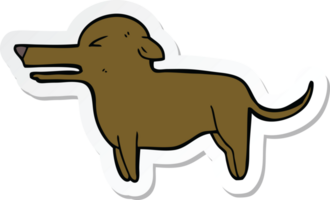 sticker of a cartoon dog png