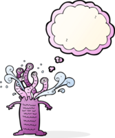 cartoon monster with thought bubble png
