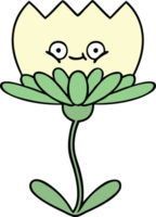 linda flor de desenho animado png