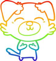 arco Iris gradiente linha desenhando do uma desenho animado cachorro png