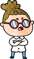 cartoon annoyed woman png