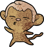 cartoon suspicious monkey png