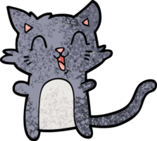 chat heureux de dessin animé png