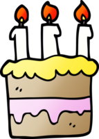 gradiente ilustração desenho animado aniversário bolo png