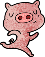 cartoon content pig running png