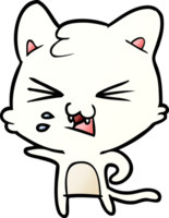 cartoon cat hissing png