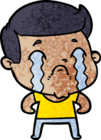 dessin animé, homme, pleurer png