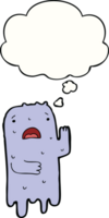 cartoon ghost with thought bubble png