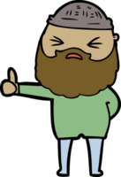 dessin animé, homme, à, barbe png