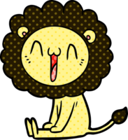 León feliz de dibujos animados png