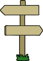 cartoon sign post png