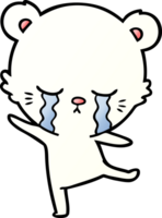 dessin animé triste petit ours polaire png