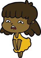 cartoon worried woman png