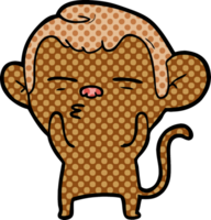 dessin animé singe suspect png