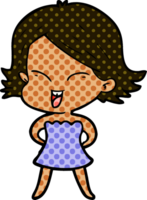 niña feliz de dibujos animados png