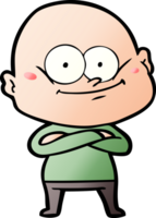 homem careca de desenho animado olhando png