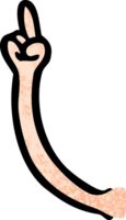 cartoon wijzende arm png