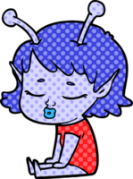 cute alien girl cartoon png