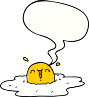 cartoon fried egg with speech bubble png