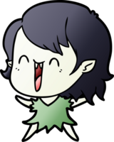 cute cartoon happy vampire girl png