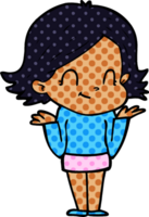 chica amigable de dibujos animados png