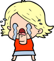 cartoon woman crying png