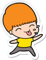 sticker van een cartoon onbeschofte man png