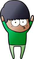 stretching cartoon boy png