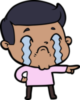 cartoon man crying png