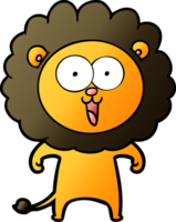 heureux, dessin animé, lion png