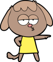 cartoon bored dog png