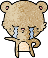 crying cartoon bear png