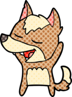 lobo de desenho animado rindo png