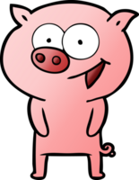 dessin animé joyeux cochon png