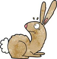 conejo de conejito asustado de dibujos animados png
