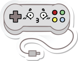 sticker of a cute cartoon game controller png