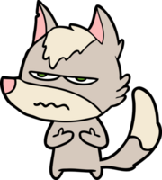 cartoon annoyed wolf png