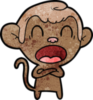 shouting cartoon monkey png