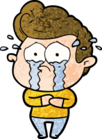 cartoon crying man png