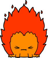 cartone animato fuoco creatura png