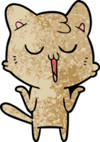 gato de desenho animado cantando png