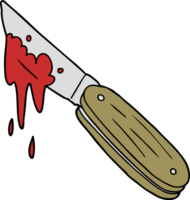 cuchillo ensangrentado de dibujos animados png